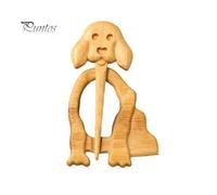 (as the picture, Little Dog) Wooden Animal Brooch Smooth Surface Sweaters Scarves Pins Mouse Crab Puppy Rabbit Shape Shawl Badge Versatile Knitwear Accessory