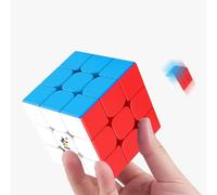 (as the picture) Little Magic M Magnetic 3x3 Speed Puzzle Light Magic Cube Stickers Sticker White Black Stickerless Baby Kids Toys