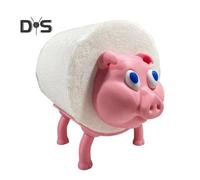 (as the picture, Little Pig) Toilet Paper Holder Roll Paper Organizer Funny Animal Shaped Self Standing Paper Towel Holder Bathroom Decoration