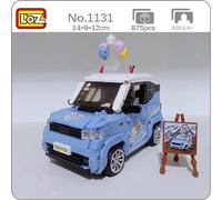 (as the picture) LOZ 1131 Vehicle Model Blue Fish Car Jeep Balloon Mount Fuji Easel Model DIY Mini Blocks Bricks Building Toy for Children no Box