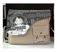 (as the picture, Luffy, Canvas shoulder bag) Attack on Titan Sword Art Pirates Canvas Shoulder Bag Ninja Anime Backpack Black Butler
