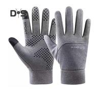 (as the picture, M) 1 Pair Winter Cycling Gloves Thickened Fleece Lined Waterproof Touchscreen Gloves Great Grip Palm Anti-slip Cold Weather Driving Skiing Skating Gloves