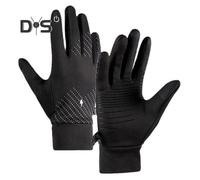 (as the picture, M) 1 Pair Winter Cycling Gloves Windproof Waterproof Touchscreen Anti-slip Thermal Cold Weather Men Women Full Finger Motorcycle Riding Gloves