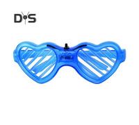 (as the picture, M) Kids Glow-in-the-Dark Glasses 3 Light Modes Light-Up Frames Battery-powered Heart Shape Cosplay Birthday Party Photo Prop LED Glasses