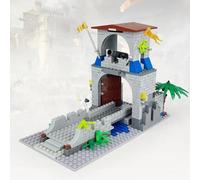 (as the picture) Military Model Of Ancient Century City Tower Attack And Defense Building Bridge Model Building Blocks Bricks Toys Gifts