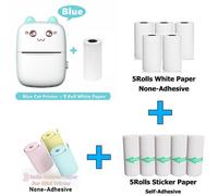 (as the picture) Mini Photo Pocket Printer Portable Ink-free Thermal 57mm Sticker Trans Paper Wireless BT 200dpi Android IOS Printing Machine