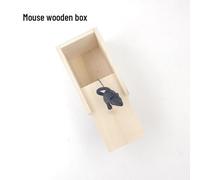 (as the picture, mouse) Scary Wooden Prank Box with Spider, TikTok Spoof Toy, Bug Surprise