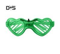 (as the picture, N) Kids Glow-in-the-Dark Glasses 3 Light Modes Light-Up Frames Battery-powered Heart Shape Cosplay Birthday Party Photo Prop LED Glasses