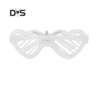 (as the picture, O) Kids Glow-in-the-Dark Glasses 3 Light Modes Light-Up Frames Battery-powered Heart Shape Cosplay Birthday Party Photo Prop LED Glasses