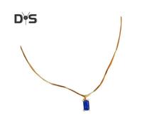 (as the picture, One Size 9) Women Necklace Geometric Rhinestone Pendant Birthstone Snake Bone Chain Retro Alloy Adjustable Length Clavicle Necklace Lady Neck Jewelry