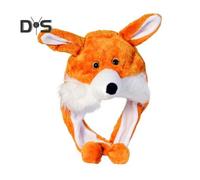 (as the picture, One Size I) Plush Animal Hat with Earmuffs for Kids Cartoon Rabbit/Frog/Duck Cosplay Cap Winter Warm Headgear for Halloween Christmas