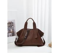 (as the picture, One Size) Large Capacity Portable Women's Bag Korean Version of Solid Color Simple Single Shoulder Crossbody Bag Commuter Leisure Tote Bag Tide