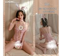 (as the picture, One size) Sexy lingerie sexy onesie free of temptation cute three-point pure desire bunny suit women