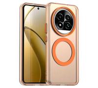 (as the picture, Orange) For Realme 13 Pro 5g (global)/13 Pro+ 5g (global) Case Compatible With Magsafe Pc+tpu+pet Anti-drop Phone Cover