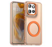 (as the picture, Orange) Phone Case For Motorola Thinkphone 25 5g/moto S50 5g/edge 50 Neo 5g Compatible With Magsafe Pc+tpu+pet Anti-drop Cover