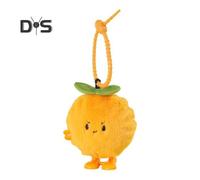 (as the picture, Orange) Plush Fruit Wind-up Toy Simulated Avocado Dragon Fruit Watermelon Lemon Orange Spring Clockwork Toy Toddlers Boys Girls Jumping Fruit Toy