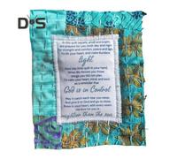 (as the picture, P) Mini Prayer Quilt Vintage Prayer Quilt with Wooden Gadget Inside Handmade Pocket Prayer Quilt Squares Religious Gift for Christians Friends