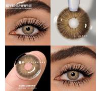 (as the picture, PATTAYA-BROWN) Color Contact Lenses 2pcs Colored Contact For Eyes Blue Colorful Eyes Yearly Beautiful Makeup Gray Eye Contacts Lens