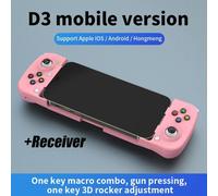 (as the picture, Pink+receiver) VAORLO Wireless Gamepad Bluetooth-compatible Type-C Gaming Controller Portable Joystick Gamepads For PS4 IOS Android /switch PC