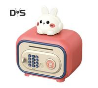 (as the picture, Rabbit) Kids Piggy Bank Toy Electronic Cash Coin Money Saving Box Fingerprint Unlock ATM Style Large Capacity Fun Money Box for Boys Girls 6-12