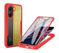 (as the picture, Red) For Xiaomi Poco X7 Pro 5g Case Acrylic+tpu Clear Phone Cover With Pet Screen Film