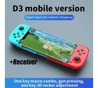 (as the picture, RedBlue+receiver) VAORLO Wireless Gamepad Bluetooth-compatible Type-C Gaming Controller Portable Joystick Gamepads For PS4 IOS Android /switch PC
