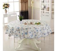 (as the picture, Round 150cm) Home Pvc Table Cover Waterproof Table Cloth Birthday Party Kitchen Oilcloth For Christmas Tablecloth Round Kerst Tafelkleed