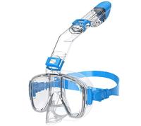 (as the picture, S) 1pc Diving Masks Foldable Anti-fog Snorkel Mask Set With Full Dry Top System For Free Swim Professional Snorkeling Gear Adults Kids