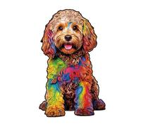 (as the picture, S E) Wooden Puzzle 3D Animal Shape Wooden Jigsaw Puzzles Precision Cut Parts Unique Shape Bright Color Parent-Child Interaction Puzzles Adult Puzzle Toy