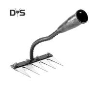 (as the picture, S) Steel Weeding Rake Heavy-Duty Gardening Rake 5/6/7/8 Teeth Handheld Weeder Tool for Loosening Soil Weed Removal