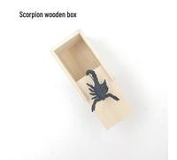 (as the picture, scorpion) Scary Wooden Prank Box with Spider, TikTok Spoof Toy, Bug Surprise