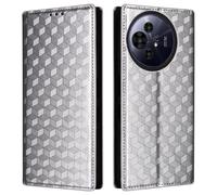(as the picture, Silver) For Tcl 50 Pro Nxtpaper 5g/50 Nxtpaper 5g/tcl P10/60 Xe Wallet Case Rhombus Imprinted Leather Phone Cover