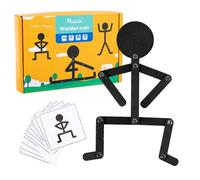 (as the picture, Sports Joint HBE) Small Wooden Puppet Educational Game - Teaching Aid for Small People, Middle Class Material