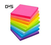(as the picture, Square) Sticky Notes Set 8 Colors Heart Square Shapes Removable Clean Smooth Writing Sticky Notes Home Office School Supplies