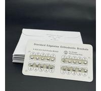 (as the picture, STD 3 HOOK-10Packs) 10 Packs Dental Metal Teeth Orthodontics Brackets Braces Edgewise Without Hook/3 Hook