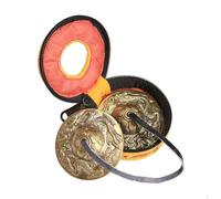 (as the picture, Style C) Tibetan Tingsha Cymbals Buddhist Symbols Portable Brass with Storage Pouch 6.5cm Handcrafted