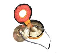 (as the picture, Style D) Tibetan Tingsha Cymbals Buddhist Symbols Portable Brass with Storage Pouch 6.5cm Handcrafted