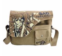 (as the picture, Sword Art Online, Canvas shoulder bag) Attack on Titan Sword Art Pirates Canvas Shoulder Bag Ninja Anime Backpack Black Butler