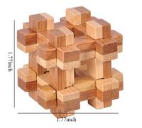 (as the picture, Tic Tac Toe) Wooden Kong Ming Lock Lu Ban Lock IQ Brain Teaser Educational Toy for Kids Children Montessori 3D Puzzles Game Unlock Toys Adult