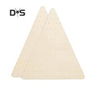 (as the picture, Triangle) 2 Pcs Wooden Wreath Boards DIY Crafts Wreath Frame with Holes Easy to Use Wreath Making Frame for Christmas Halloween Party Decor