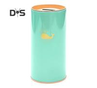 (as the picture, Whale) Metal Piggy Bank Large Capacity Animal Pattern Design Kids Cylindrical Saving Bank Financial Management Tool