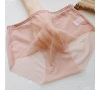 (as the picture, XL: 105-65kg) Sexy fully transparent panties, fun plus size fat temptation fully transparent