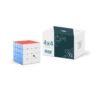 (as the picture) YJ MGC 4x4 Magnetic Aurora UV Diamond Edition Speed Cube Professional Puzzle Toys For Children Kids Gift Cubo Magico