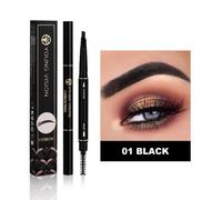 (as the picture) YOUNGVISION Eyebrow pencil Triangle automatic rotation double head waterproof not easily smudging with eyebrow brush