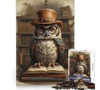 As Wise As A Steampunk Owl 1000 Pieces Puzzles for Teenagers DownTime Game Smooth Connection Real Challenge Santa Surprise (38x26cm)