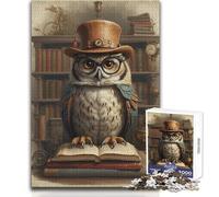 As Wise As A Steampunk Owl Adult Jigsaw Puzzles1000 Pieces Fun Brain Training Learning Game Great Unique Surprise Present Size 38x52cm