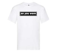 As You were T-Shirt Mens Indie Rock Music Oasis Liam Funny Gift Tee (UK, Alpha, XL, Regular, Regular, White)