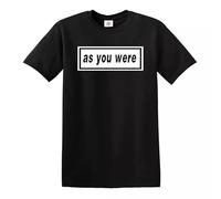 As You were T-Shirt Men's Rock Music Oasis Liam Silhouette Funny Gift Tee Top - Men's - Black - 5XL