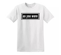 As You were T-Shirt Men's Rock Music Oasis Liam Silhouette Funny Gift Tee Top - Men's - White - L