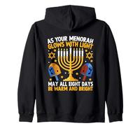 As Your Menorah Glows With Light All Eight Days Zip Hoodie
